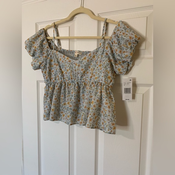 NWT Moa Moa Floral Peasant Babydoll Blouse Sz L & XL‎ 90’s Y2K Romantic Coquette - Picture 4 of 5